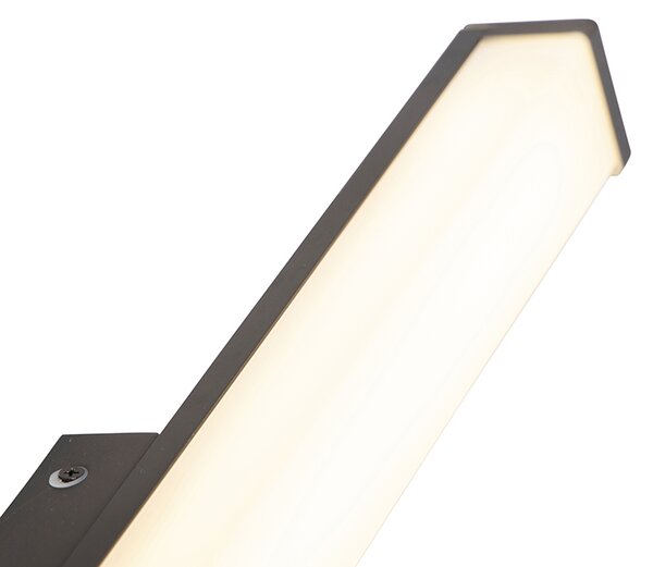 Nowoczesna lampa ścienna do łazienki czarna 62 cm IP44 - Cascada