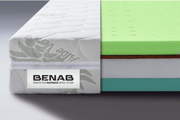 Twardy/średnio twardy dwustronny materac piankowy 90x200 cm BonHarmony HR BIO – BENAB