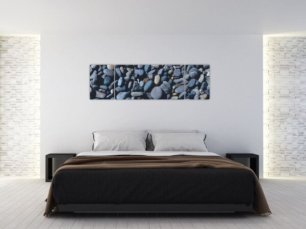 Obraz kamyków z plaży (170x50 cm)