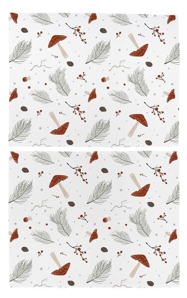 Tekstylne maty stołowe zestaw 2 szt. 35x47 cm Toadstools – Butter Kings