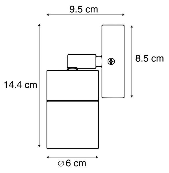 Inteligentny kinkiet zewnętrzny czarny IP44 z WiFi GU10 - Solo