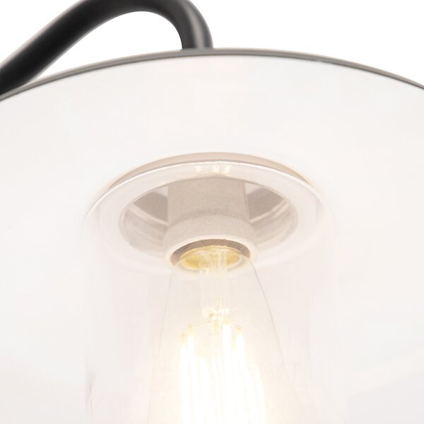 Inteligentna rustykalna lampa ścienna antracytowa IP44 w tym wifi E27 - Kansas