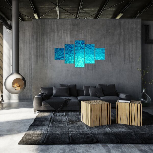 Obraz - abstrakcyjne kostki (125x70 cm)