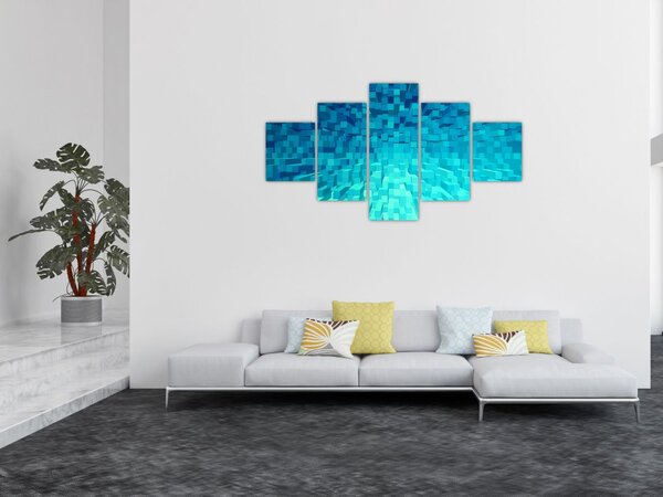 Obraz - abstrakcyjne kostki (125x70 cm)