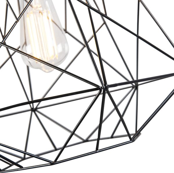 Industrialna lampa wisząca czarna - Framework Basic