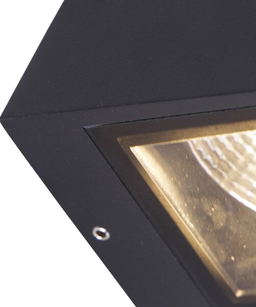 Nowoczesna lampa ścienna czarna 2-światłowa GU10 AR70 IP54 - Baleno