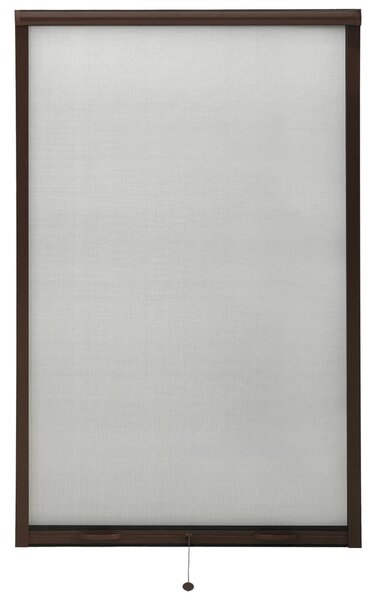 Rolowana moskitiera okienna, brązowa, 100x170 cm