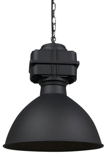 Inteligentna lampa wisząca w stylu industrialnym czarna w komplecie z żarówką A60 WiFi 38,5 cm - Sicko