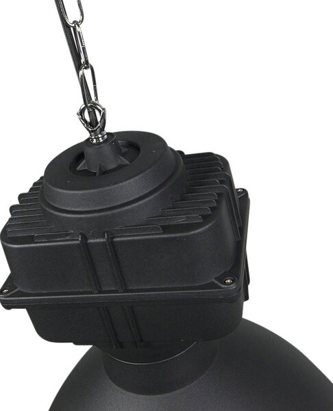 Inteligentna lampa wisząca w stylu industrialnym czarna w komplecie z żarówką A60 WiFi 38,5 cm - Sicko