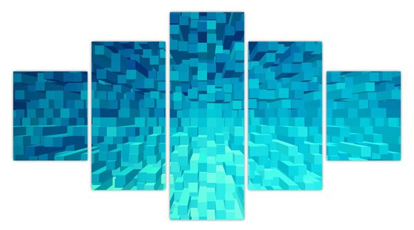 Obraz - abstrakcyjne kostki (125x70 cm)