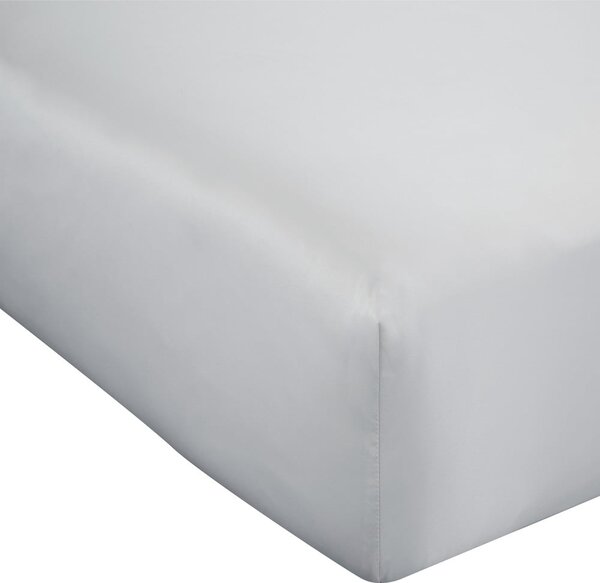 Szare prześcieradło elastyczne 90x190 cm Silky Soft – Catherine Lansfield