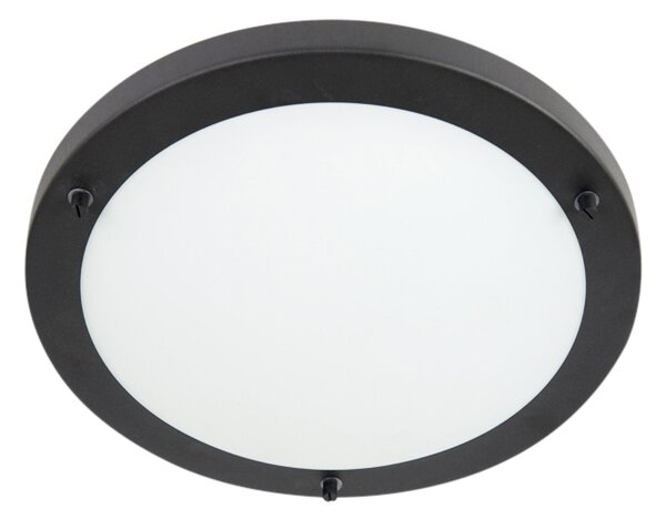 Inteligentna lampa sufitowa czarna 31 cm z WiFi A60 IP44 - Yuma