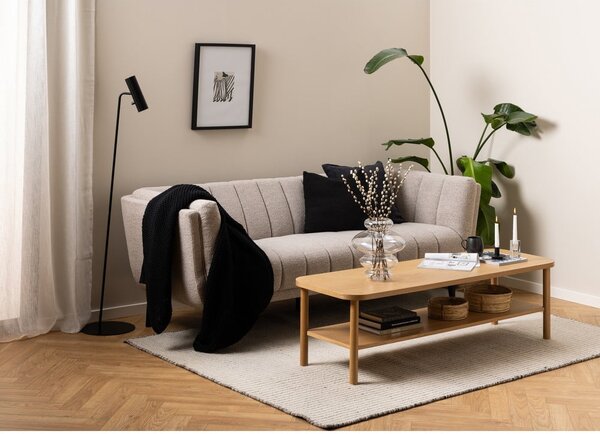 Beżowa sofa z materiału bouclé 218 cm Tampa – Actona
