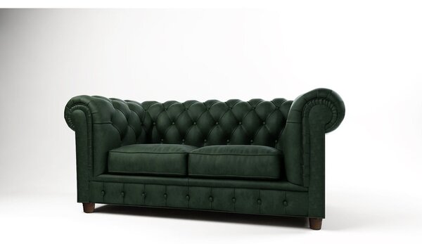 Ciemnozielona aksamitna sofa 184 cm Cambridge – Ropez