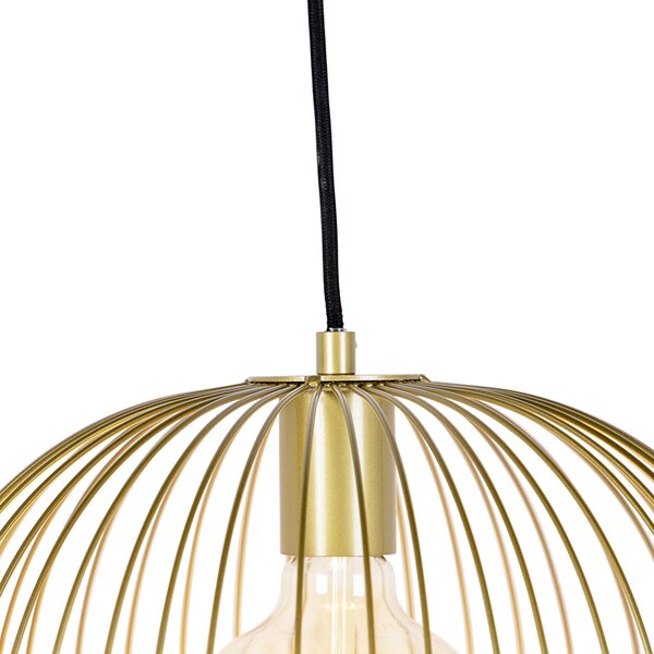 Designerska lampa wisząca złota - Wire Knock