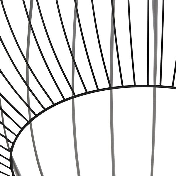 Designerska lampa wisząca okrągła czarna 70 cm - Dos