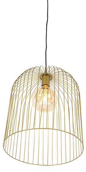 Designerska lampa wisząca złota - Wire Knock