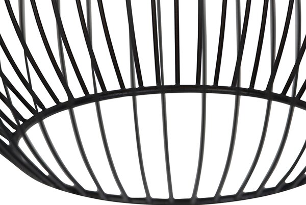 Designerska okrągła lampa wisząca czarna 30 cm - Dos