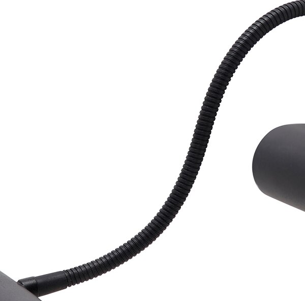 Designerska lampa ścienna czarna 32 cm z wbudowanym LED i ściemniaczem - Tableau