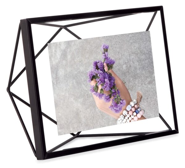 Czarna metalowa ramka stojąca/ścienna 20x15 cm Prisma – Umbra