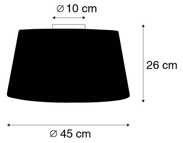 Nowoczesny plafon stal klosz biały 45cm - Combi