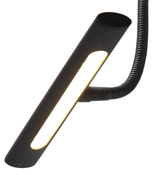 Designerska lampa ścienna czarna 18,5 cm w tym LED ze ściemniaczem - Tableau