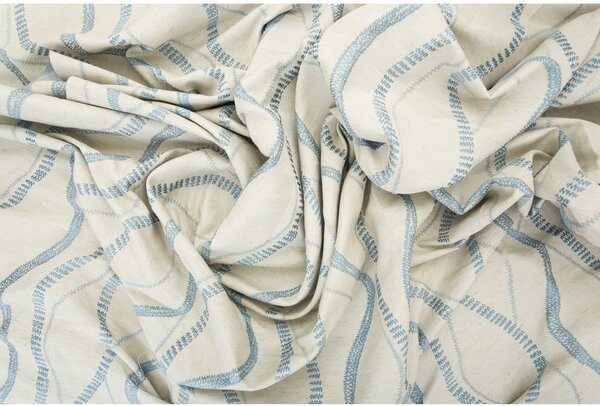 Żółto-niebieska zasłona 140x245 cm Arcade – Mendola Fabrics