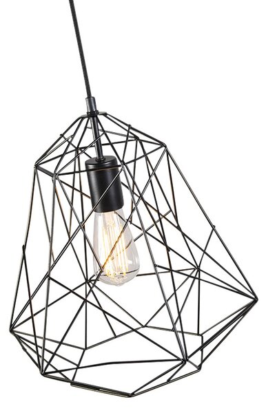Industrialna lampa wisząca czarna - Framework Basic