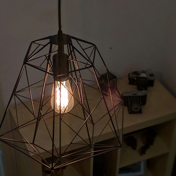 Industrialna lampa wisząca czarna - Framework Basic