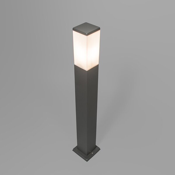 Lampa zewnętrzna antracytowa 80cm IP44 - Malios z kolcem do ziemi i wpustem kablowym