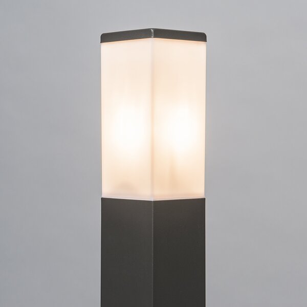 Lampa zewnętrzna antracytowa 80cm IP44 - Malios z kolcem do ziemi i wpustem kablowym
