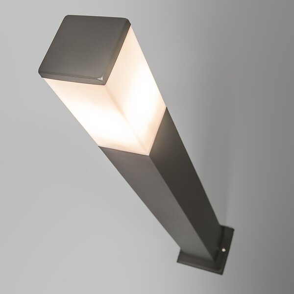 Lampa zewnętrzna antracytowa 80cm IP44 - Malios z kolcem do ziemi i wpustem kablowym
