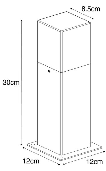 Inteligentna lampa stojąca ogrodowa brązowa rdza 30 cm z WiFi P45 - Denmark