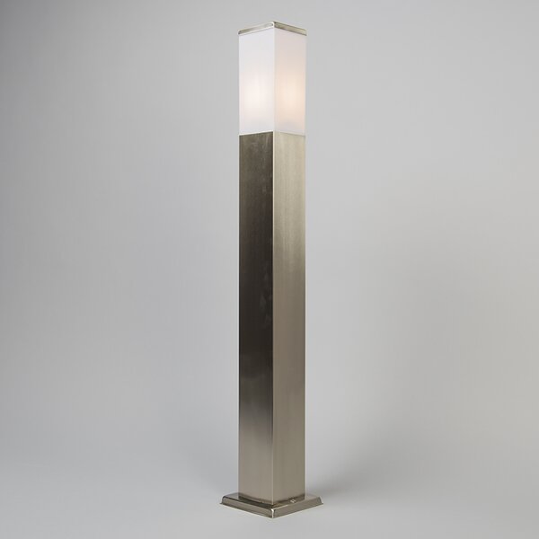 Lampa zewnętrzna stalowa 80cm IP44 - Malios z kołkiem do ziemi i wpustem kablowym