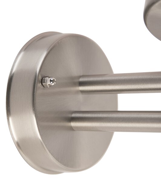 Lampa ścienna zewnętrzna stal nierdzewna IP44 z czujnikiem ruchu - Sfera