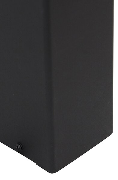 Stojąca lampa zewnętrzna czarna z opalem białym kloszem 50 cm - Denmark