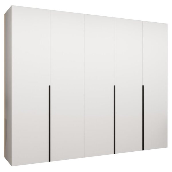 Szafa uchylna otwierana Alicante 1 250 wys. 202 cm biaÅy + u. czarny
