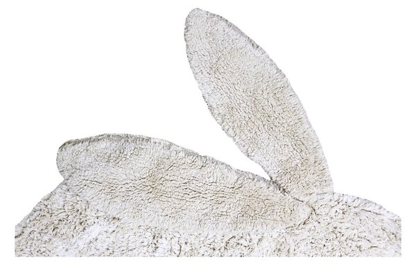 Jasnoszary bawełniany dywan dziecięcy tkany ręcznie odpowiedni do prania 130x135 cm Bunny – Lorena Canals