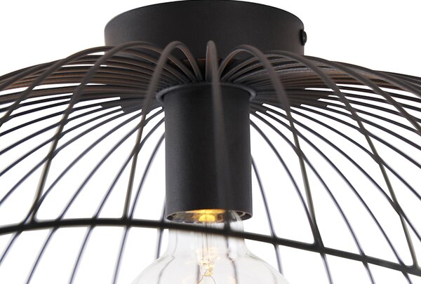 Designerska lampa sufitowa czarna 50 cm - Pua