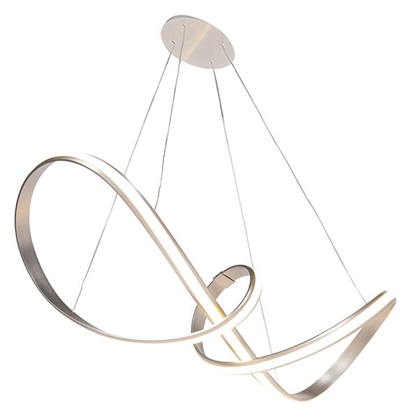 Designerska lampa wisząca stalowa ściemnialna w komplecie z LED - Viola Due