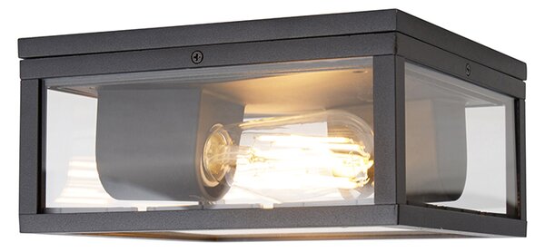 Industrialna lampa sufitowa czarna IP44 2-światła - Charlois