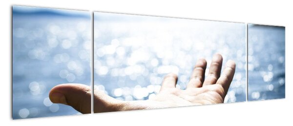 Obraz otwartej dłoni (170x50 cm)