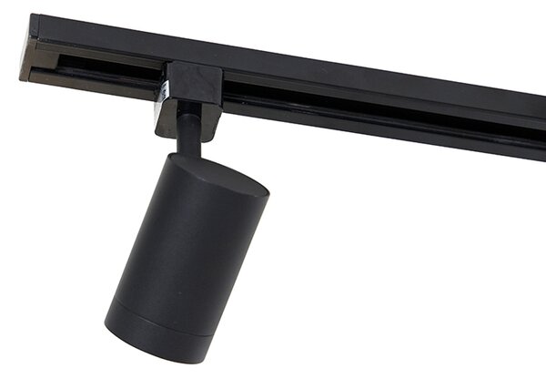 Nowoczesny system szynowy z 3 reflektorami i 3 lampami wiszącymi czarny 1-fazowy - Iconic Cavalux Jeana