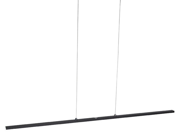 Designerska lampa wisząca czarna z LED i ściemniaczem dotykowym - Platina