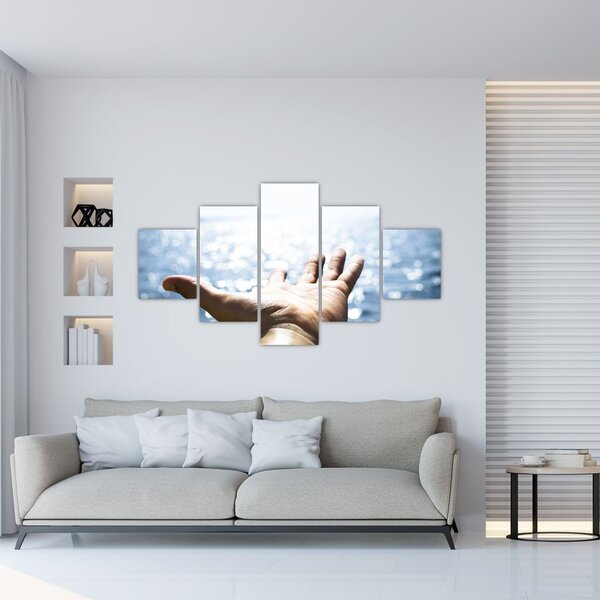 Obraz otwartej dłoni (125x70 cm)