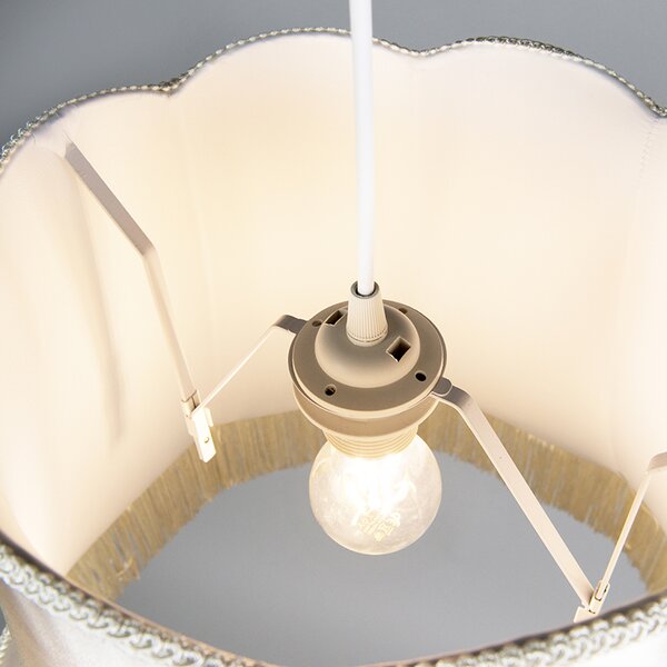 Wisząca lampa retro kremowa 45 cm - Granny