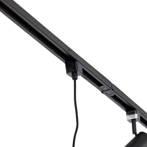 Nowoczesny system szynowy z 3 reflektorami i 3 lampami wiszącymi czarny 1-fazowy - Iconic Cavalux Jeana