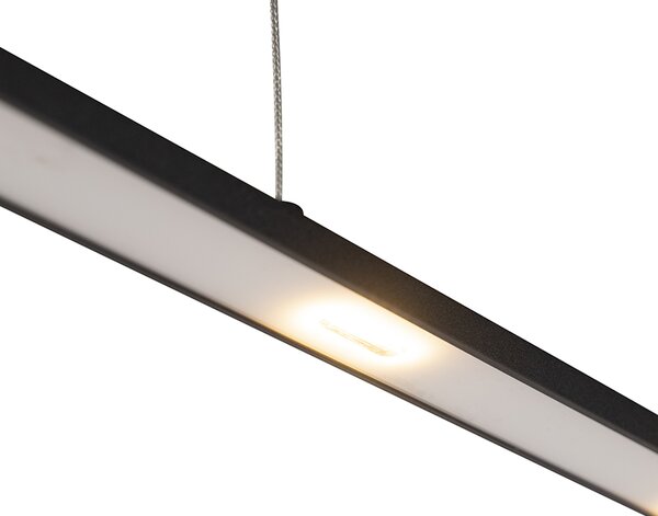 Designerska lampa wisząca czarna z LED i ściemniaczem dotykowym - Platina