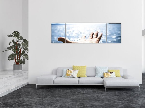 Obraz otwartej dłoni (170x50 cm)