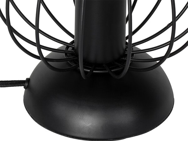 Nowoczesna lampa stołowa z czarnego drutu - Palica